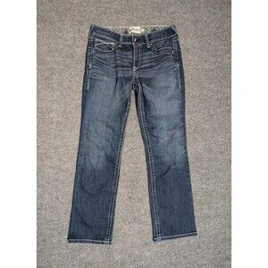 Ariat Jeans Womens 31R (32x32) Straight Leg Western Denim Blue